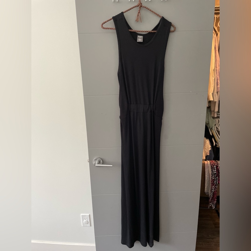 Black maxi dress with cut out back